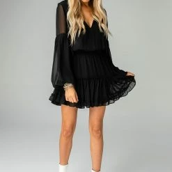 BUDDY LOVE CLOTHING ZOZO BLACK DRESS