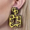 CAROLINE HILL JEWELRY FIERCE LEOPARD BEADED EARRING