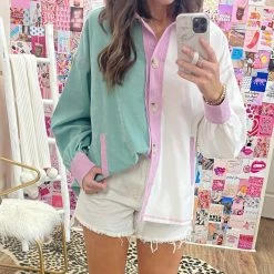 HAILEY AND CO. HAILEY COLOR-BLOCK SHACKET WHAT'S NEW