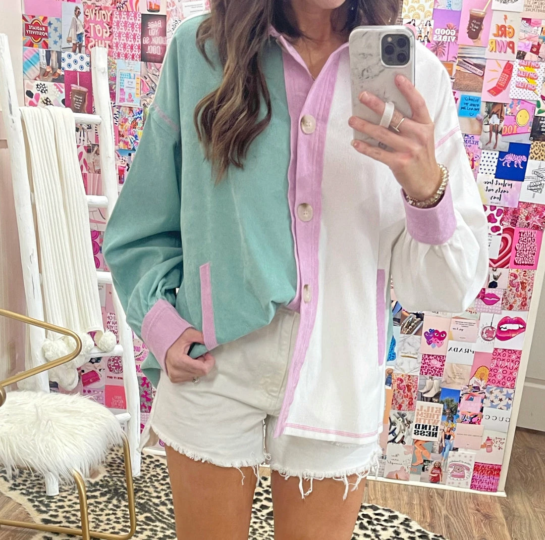 HAILEY AND CO. HAILEY COLOR-BLOCK SHACKET WHAT'S NEW 2 HAILEY AND CO. HAILEY COLOR-BLOCK SHACKET WHAT'S NEW