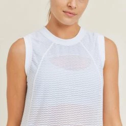 MONO B. BROOKE TRELLIS MESH TANK CLOTHING 14 MONO B. BROOKE TRELLIS MESH TANK CLOTHING