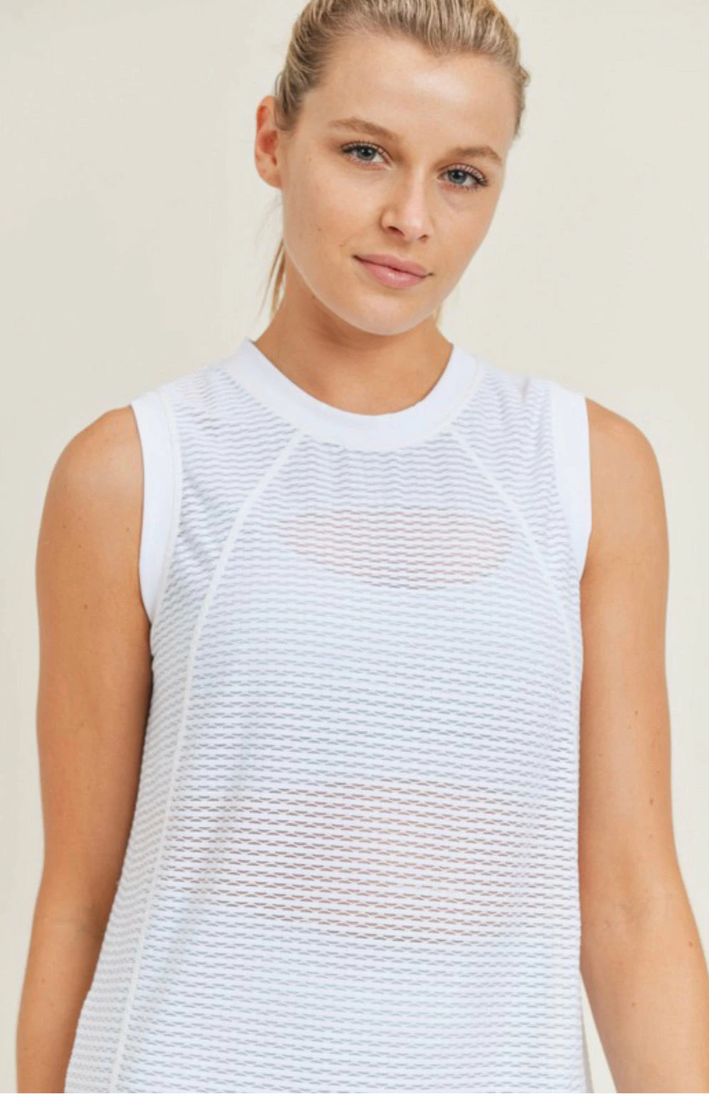 MONO B. BROOKE TRELLIS MESH TANK CLOTHING 6 MONO B. BROOKE TRELLIS MESH TANK CLOTHING