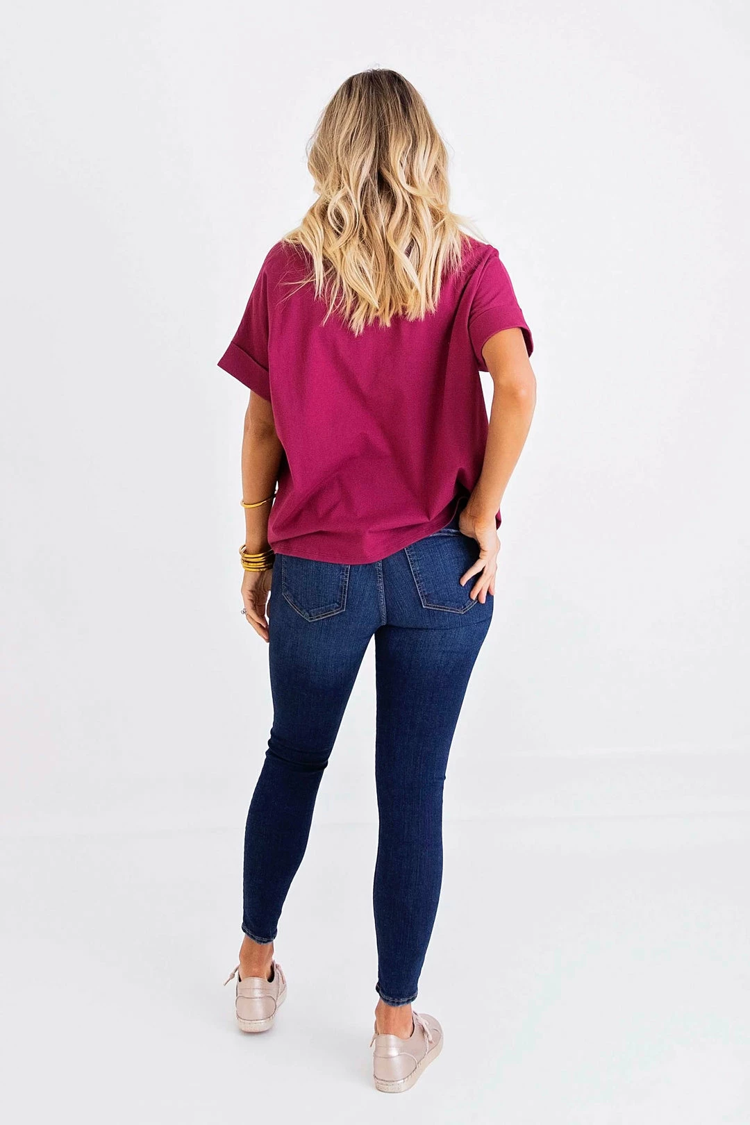 KARLIE CLOTHING KACI BERRY VNECK TOP 6 KARLIE CLOTHING KACI BERRY VNECK TOP