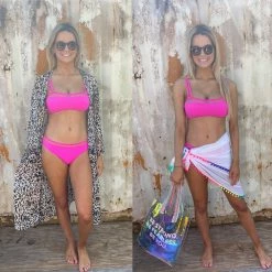 Beach Joy PINK MESH SWIM