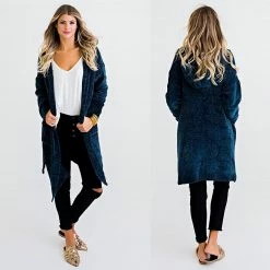 CLOTHING KARLIE GREEN CHENILLE HOODED CARDIGAN