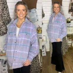 BUDDY LOVE CHANTALLE OVERSIZED SHACKET - LAVENDER