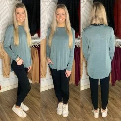 MONO B. CLOTHING SEA RIBBED LONG SLV