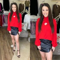 STRUT AND BOLT TARA WRAP BALOON SLV BLOUSE 12 STRUT AND BOLT TARA WRAP BALOON SLV BLOUSE