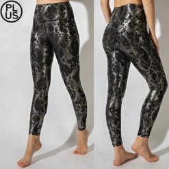 RAE MODE BLACK SILVER FOIL LEGGING