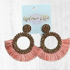 CAROLINE HILL HELMA CORAL TASSEL