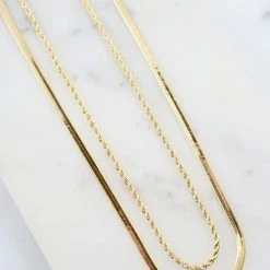 CAROLINE HILL KERWIN DOUBLE LAYERED CHAIN NECKLACE