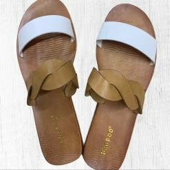 LET'S SEE STYLE SHOES FULL MOON WHITE SANDAL