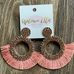 CAROLINE HILL HELMA CORAL TASSEL