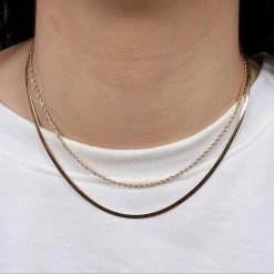 CAROLINE HILL KERWIN DOUBLE LAYERED CHAIN NECKLACE