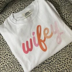 JADELYNN BROOKE WIFEY CORDED SWEATSHIRT