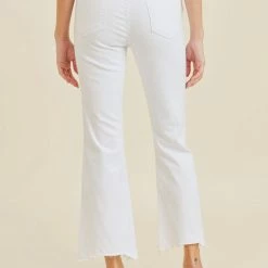 JUST BLACK DESTINY WHITE CROP FLARE DENIM WHAT'S NEW