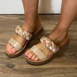 CCOCCI SUZIE NUDE BRAIDED SANDAL