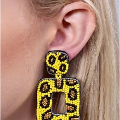 CAROLINE HILL JEWELRY FIERCE LEOPARD BEADED EARRING 8 CAROLINE HILL JEWELRY FIERCE LEOPARD BEADED EARRING