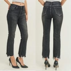 RISEN CLOTHING THE DANA BLK FLARE DENIM