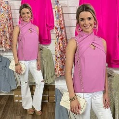 Strut & Bolt TARA WRAP SLEEVELESS TOP