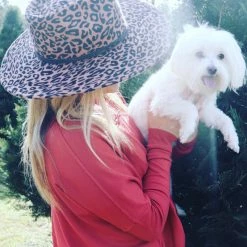 Olive & Pique HATS LEOPARD FELT HAT