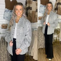 BUDDY LOVE CHANTALLE OVERSIZED SHACKET-GREY