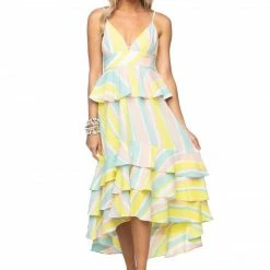 BUDDY LOVE GEORGIA LEMONADE TIERED DRESS