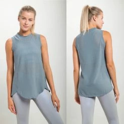 MONO B. BROOKE TRELLIS SEA MESH TANK 6 MONO B. BROOKE TRELLIS SEA MESH TANK