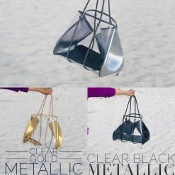 GEORDE BEACH TOTE CLEAR NEOPRENE BAGS