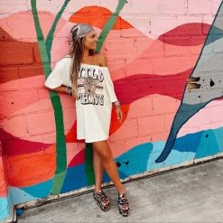 GINA TEES WILD THANG BOYFRIEND DRESS CLOTHING