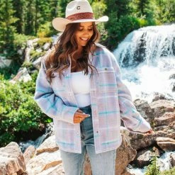 BUDDY LOVE CHANTALLE OVERSIZED SHACKET - LAVENDER 15 BUDDY LOVE CHANTALLE OVERSIZED SHACKET - LAVENDER