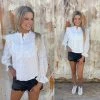 Uptown Ellie Boutique ASHLEY EYELET RUFFLE TOP WHAT'S NEW