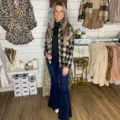 BIBI FRINGE FLANNEL SHIRT JACKET 24 BIBI FRINGE FLANNEL SHIRT JACKET