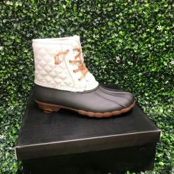 LET'S SEE STYLE HEATHER GREY DUCK BOOT SHOES