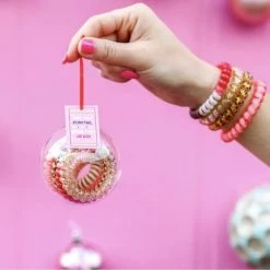 JADELYNN BROOKE SPIRAL MAUVE LEOPARD HAIR TIE ORNAMENT