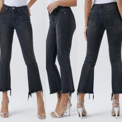 RISEN WHAT'S NEW KAYCI MID RISE ANKLE FLARE