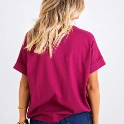 KARLIE CLOTHING KACI BERRY VNECK TOP 14 KARLIE CLOTHING KACI BERRY VNECK TOP