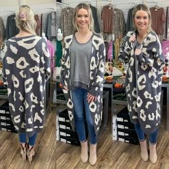 BIBI LEOPARD POCKET CARDIGAN CLOTHING