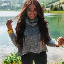 BUDDY LOVE DAISY CHARCOAL SWEATER CLOTHING