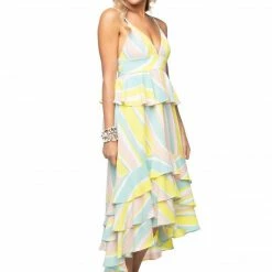 BUDDY LOVE GEORGIA LEMONADE TIERED DRESS