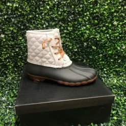 LET'S SEE STYLE HEATHER GREY DUCK BOOT SHOES