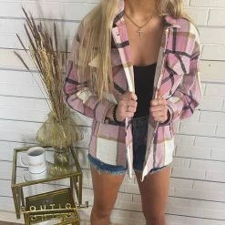 LA FASHION CONCEPTS TABITHA PINK SHACKET2 CLOTHING