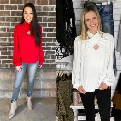 STRUT AND BOLT TARA WRAP BALOON SLV BLOUSE 17 STRUT AND BOLT TARA WRAP BALOON SLV BLOUSE