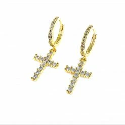 KRISTALIZE JEWELRY JEWELRY ARIA CROSS EARRINGS