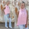 Entro KERI PINK COWL NECK TOP