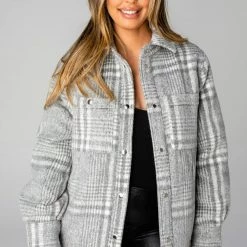 BUDDY LOVE CHANTALLE OVERSIZED SHACKET-GREY