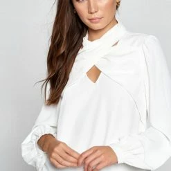 STRUT AND BOLT TARA WRAP BALOON SLV BLOUSE 13 STRUT AND BOLT TARA WRAP BALOON SLV BLOUSE