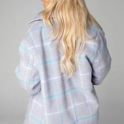 BUDDY LOVE CHANTALLE OVERSIZED SHACKET - LAVENDER 11 BUDDY LOVE CHANTALLE OVERSIZED SHACKET - LAVENDER