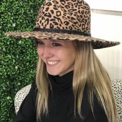 Olive & Pique HATS LEOPARD FELT HAT