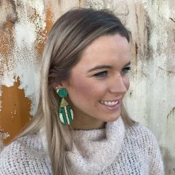 GOLDEN STELLA MULTI BEADED TEARDROP EARRINGS